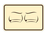 Signs ByLITA Classic Framed Two Eyes Graphic Surveillance Wall or Door Sign