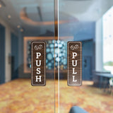 Signs ByLITA Vertical Push and Pull Door Signs (Coffee Beans) Door Sign