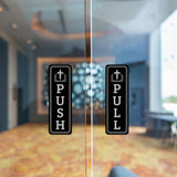 Signs ByLITA Vertical Push and Pull Door Signs (Bible and Cross) Door Sign