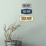 Fancy Dock Main Sprinkler Shutoff Wall or Door Sign