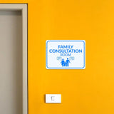 Classic Framed Plus Family Consultation Room Door or Wall Sign | Hygiene and Safety Signage