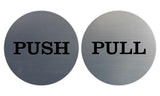 2" Round Push Pull Door Signs (Multipacks)