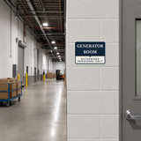 Classic Framed Plus Generator Room — Authorized Personnel Only — Wall or Door Sign | Specialist Room - Sign