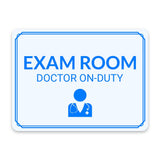 Classic Framed Plus Exam Room – Doctor On-Duty Door or Wall Sign | Hygiene and Safety Signage