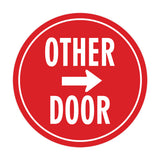 Signs ByLITA Circle Other Door (Right Arrow) Wall or Door Sign