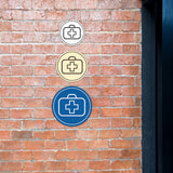 Signs ByLITA Circle First Aid Graphic Door or Wall Sign | Easy Installation | Durable Construction | Promote Health And Safety | Caution Warning Sign for Home, Business and Office Spaces
