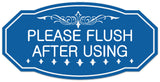 Signs ByLITA Victorian Please Flush After Using Wall or Door Sign - Easy Installation | Durable Wall or Door