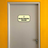 Notched Standard Electrical Room Wall or Door Sign | Facilities and Rooms Sign