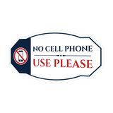 Victorian Plus No Cell Phone Use Please Wall or Door Sign | No Cell Phone Signs - Sign