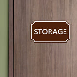 Notched Standard STORAGE Wall or Door Sign | Security & Access- Commercial Safety & Facility Signs