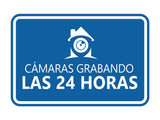 Signs ByLITA Classic Framed Cámaras Grabando las 24 horas Security Wall or Door Sign
