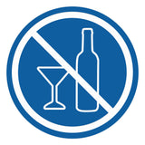 Signs ByLITA Circle No Drinks Allowed Graphic Door or Wall Sign | Easy Installation | Durable Construction | Promote Health And Safety | Caution Warning Sign for Home, Business and Office Spaces
