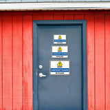 Classic Framed Plus Keep Lineshaft Guard in Place Door or Wall Sign | Miscellaneous Warning Signs - Industrial & Construction
