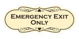Signs ByLITA Designer Emergency Exit Only Wall or Door Sign