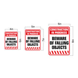 Portrait Round Plus Construction In Progress Beware of Falling Objects Wall or Door Sign | Health And Safety Signage