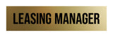 Signs ByLITA Leasing Manager Black Frame Desk Sign (2x8")