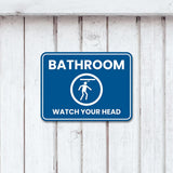 Classic Framed Plus Bathroom Watch Your Head Door or Wall Sign | Boats & Yachts Signage