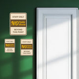 Portrait Round Plus Staff Only – No Public Access Beyond This Point Wall or Door Sign | General Kitchen and Food-related