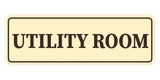 Standard Utility Room Wall or Door Sign