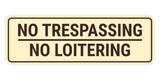 Signs ByLITA Standard No Trespassing No Loitering Wall or Door Sign | Office & Home Signage