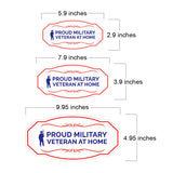 Victorian Plus Proud Military Veteran at Home Wall or Door Sign| Honor Veterans with Military Signs | US Pride | Businesses and Homes
