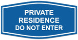 Signs ByLITA Fancy Private Residence Do Not Enter Sign - Easy No-Tool Installation | Powerful Foam Tape (Multipack)
