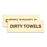 Signs ByLITA Basic Dirty Towels Sign | Laundry Room or Spa Organization (Multipacks)