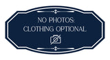 Signs ByLITA Victorian No Photos: Clothing optional Wall or Door Sign