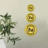 Circle Plus No Pushing Wall or Door Sign | Safety Signs For Babies and Toddlers Daycare