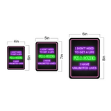 Portrait Round Plus I Don't Need To Get A Life I'm A Gamer I Have Unlimited Lives Wall or Door Sign | Easy Installation | Gaming | Home Decor