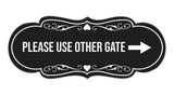 Signs ByLITA Designer Please Use Other Gate Wall or Door Sign (Multipacks)