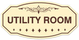 Signs ByLITA Victorian Utility Room Wall or Door Sign - Laser-Engraved Lettering | Durable ABS Plastic | Vibrant Colors | Powerful Foam Tape