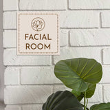 Square Plus Facial Room — Wall or Door Sign | Treatment Room - Sign