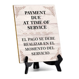 Front Desk Bilingua English and Spanishl Table Signs with Acrylic Stands (6x8“)