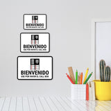 Classic Framed Plus Bienvenido, Use Por Favor El Call Box Door or Wall Sign | Bilingual | Building Sign