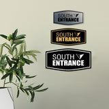 Fancy South Entrance Wall or Door Sign