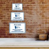Classic Framed Plus Please Dispose Of Feminine Products In Appropriate Containers Door or Wall Sign | Bathroom Signs