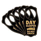 Day Sleeper Do Not Knock Door Hanger | House or Business Door Sign