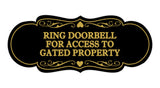 Signs ByLITA Designer Ring Doorbell for Access to Gated Property Wall or Door Sign