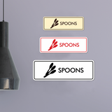 Signs ByLITA Standard Spoons Door or Wall Sign Easy Installation | Durable Construction | Kitchen Essentials | Hygiene | AirBnB Signs