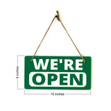 We're Open 5x10 Hanging Wall or Door Sign