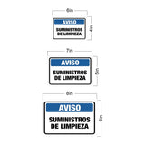 Classic Framed Plus Aviso Suministros De Limpieza Door or Wall Sign | Spanish Business Signage
