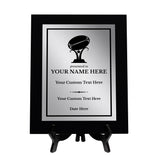 Rugby Customizable Black Frame Wooden Award Plaque | Easel Mount Option | Achievement and Recognition Personalizable Plaques