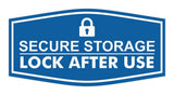 Signs ByLITA Fancy Secure Storage Lock After Use Sign | Easy Installation | Elegant Design Wall or Door Sign
