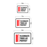 Classic Framed Plus Ya cerraste todas las puertas? Door or Wall Sign | Bilingual | Home Sign