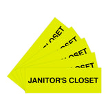 Basic Janitor's Closet Door/Wall Sign (Multipack)