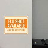 Classic Framed Plus Flu Shot Available – Ask at Reception Door or Wall Sign | Medical Facility Greeting & Reception