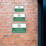 Classic Framed Plus Packing Area Wall or Door Sign | Bilingual Spanish and English Workplace Safety Signage