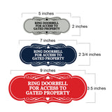 Signs ByLITA Designer Ring Doorbell for Access to Gated Property Wall or Door Sign