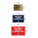 Signs ByLITA Classic Framed This Sink Is For Mop Cleaning Only Wall or Door Sign